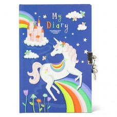 Lockable Diary - Unicorn Rainbows - Tiger Tribe